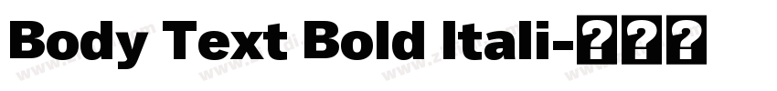 Body Text Bold ltali字体转换